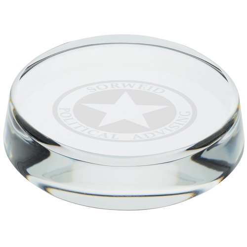 Round Crystal Paperweight - 24 hr Main Image
