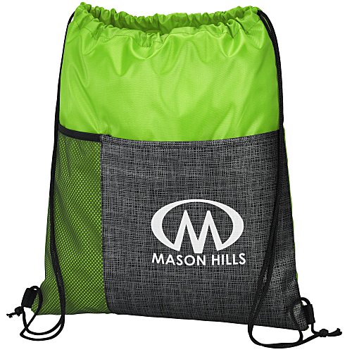 Etched Pocket Drawstring Sportpack - 24 hr Main Image
