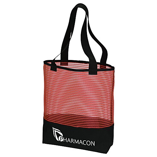 Sheer Mesh Pinstripe Tote Bag Main Image
