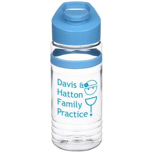 Clear Impact Banded Line Up Bottle with Flip Carry Lid - 20 oz. Main Image