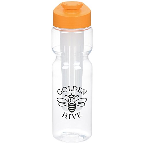 Clear Impact Infuser Olympian Bottle with Flip Carry Lid - 28 oz. Main Image