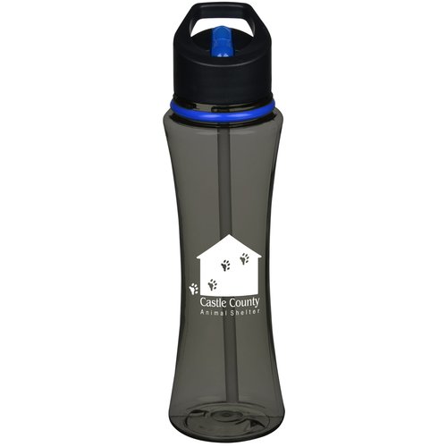 Curve Bottle with Two-Tone Flip Straw Lid - 17 oz. - Ring Main Image