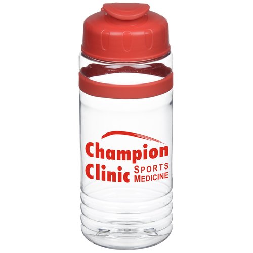 Clear Impact Banded Line Up Bottle with Flip Lid - 20 oz. Main Image
