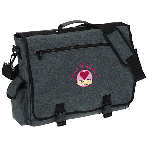 4imprint Heathered Business Attache - Embroidered Main Image