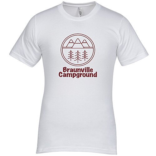 American Apparel Fine Jersey T-Shirt - Men's - White - Screen Main Image