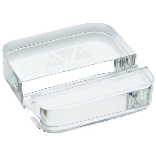 Crystal Paperweight Phone Stand - Square Main Image