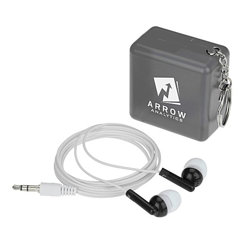 Sound Off Ear Buds with Phone Stand Keychain Main Image
