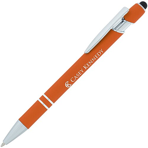 Incline Soft Touch Stylus Metal Pen - Laser Engraved - 24 hr Main Image