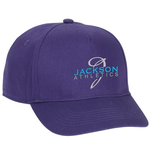 UltraClub Classic Cut Cotton Twill 5 Panel Cap - Youth Main Image