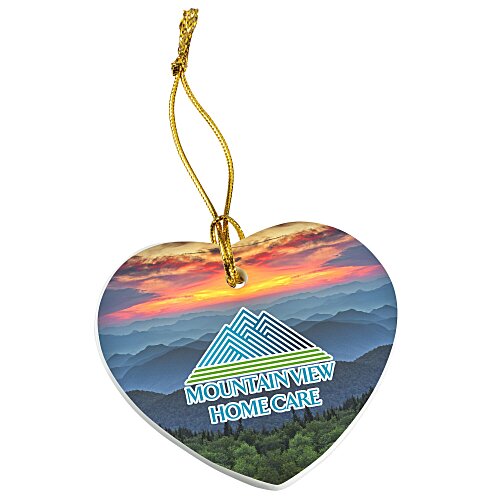 Ceramic Ornament - Heart - Full Color Main Image