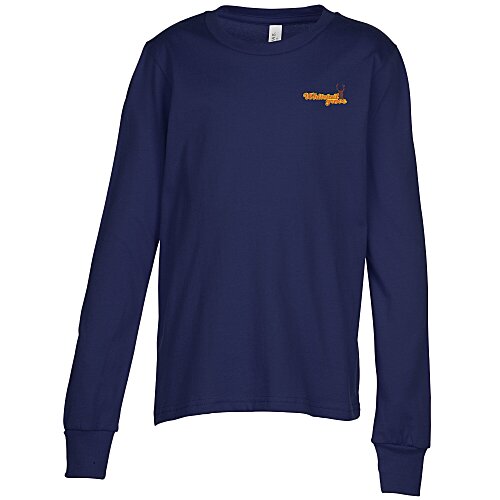 Bella+Canvas Long Sleeve Crewneck T-Shirt - Youth - Embroidered Main Image