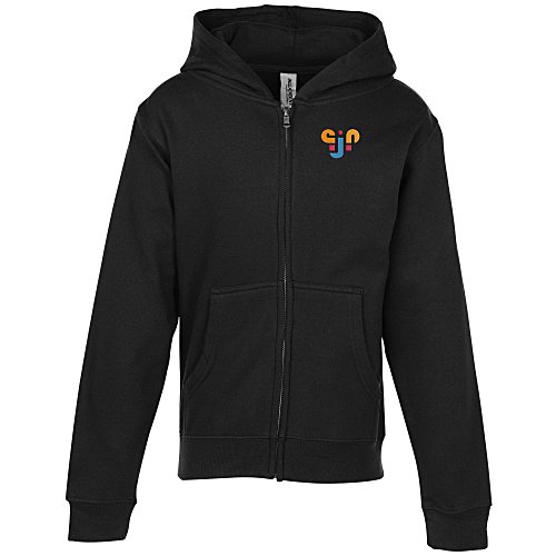 Independent Trading Co. Midweight Full-Zip Hoodie - Youth - Embroidered Main Image