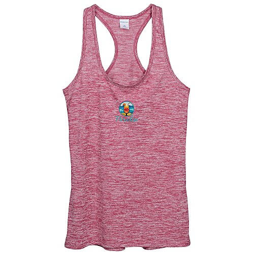 Voltage Heather Racerback Tank - Ladies - Embroidered Main Image