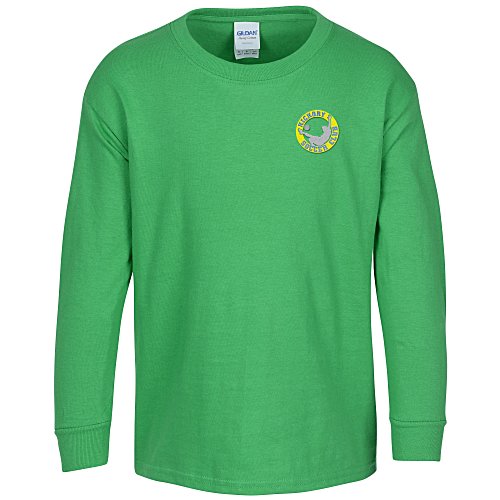 Gildan 5.3 oz. Cotton LS T-Shirt - Youth - Embroidered Main Image