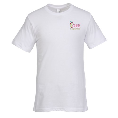 Bella+Canvas Crewneck T-Shirt - Men's - White - Embroidered Main Image