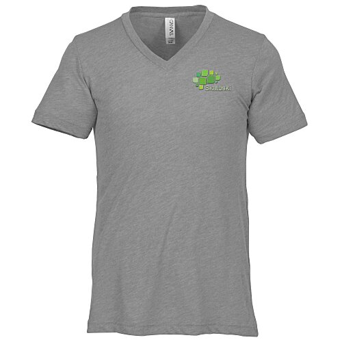 Bella+Canvas Tri-Blend V-Neck T-Shirt - Men's - Embroidered Main Image