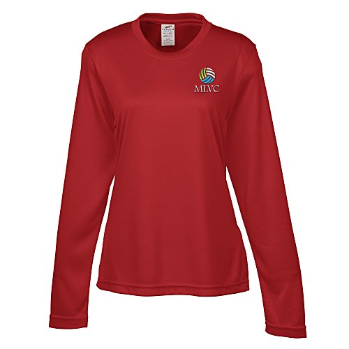 Cool & Dry Basic Performance Long Sleeve Tee - Ladies' - Embroidered Main Image