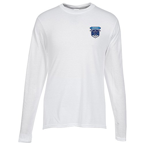 Principle Performance Blend Long Sleeve T-Shirt - White - Embroidered Main Image