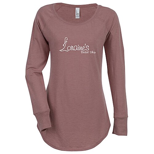 Optimal Tri-Blend Long Sleeve T-Shirt - Ladies' - Screen Main Image