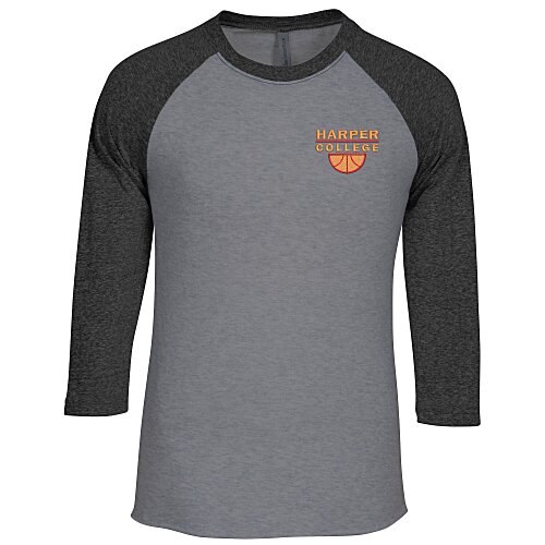Unisex Tri-Blend Baseball Tee - Embroidered Main Image