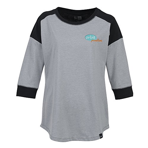 New Era Heritage Blend 3/4 Sleeve Baseball Tee - Ladies' - Embroidered Main Image