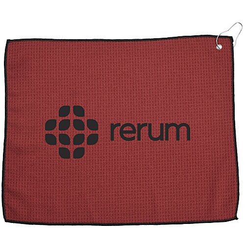 Waffle Knit Golf Towel - 15 inches x 18 inches Main Image