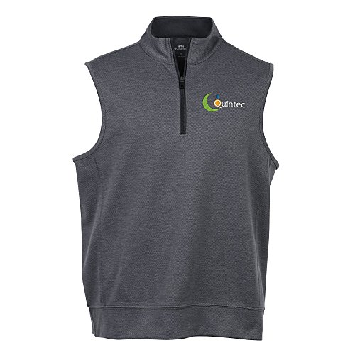 Twill Knit Stretch 1/4-Zip Vest Main Image
