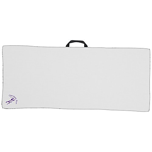 Black Loop Waffle Golf Towel - 17 inches x 40 inches - 24 hr Main Image