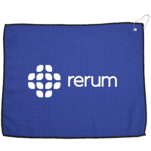 Waffle Knit Golf Towel - 15 inches x 18 inches - 24 hr Main Image