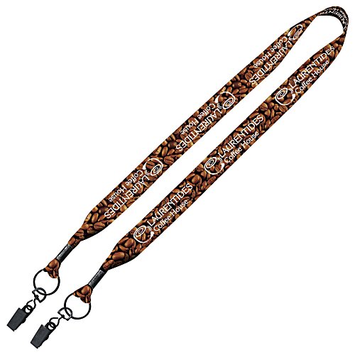 Dye-Sub Lanyard - 1" - 32" - 2 Bulldog Clips Main Image