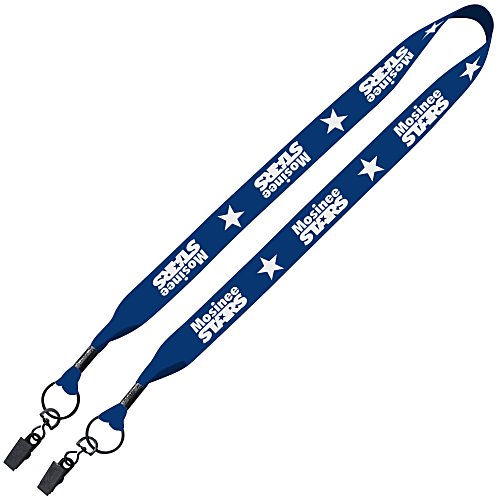 Dye-Sub Lanyard - 1 inch - 32 inches - 2 Bulldog Clips - 24 hr Main Image