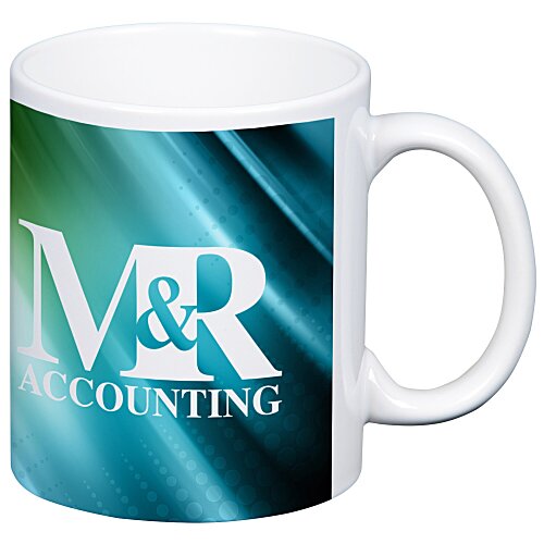 Value White Coffee Mug - 11 oz - Full Color Main Image