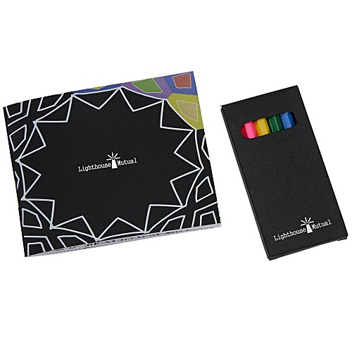Adult Coloring Book To-Go Set - Matte Black - 24 hr Main Image