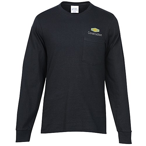 Port & Company Essential Long Sleeve Pocket T-Shirt - Embroidered Main Image