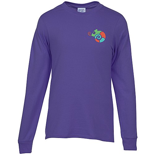 Port 50/50 Blend Long Sleeve T-Shirt - Colors - Embroidered Main Image