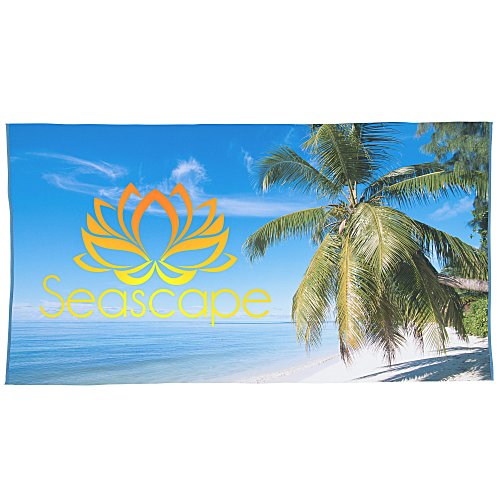 SubliPlush Velour Beach Towel - 35 inches x 65 inches - Colors Main Image