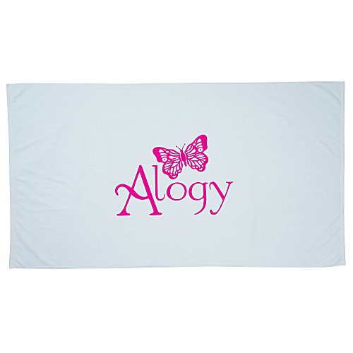 Signature Ultraweight Beach Towel- White Main Image