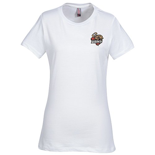 Perfect Weight Crew Tee - Ladies' - White - Embroidered Main Image