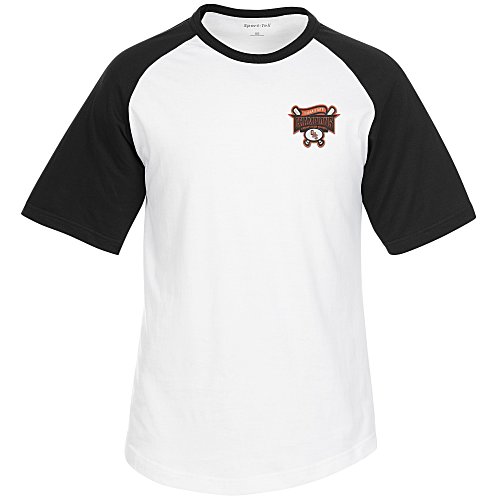 Colorblock Raglan Jersey Tee - Embroidered Main Image