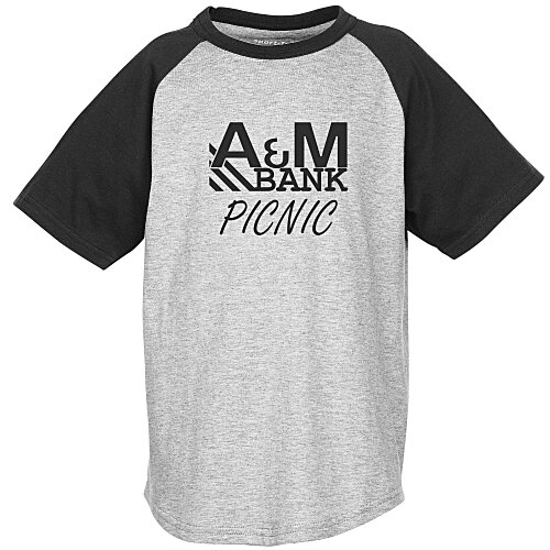Colorblock Raglan Jersey Tee - Youth - Embroidered Main Image