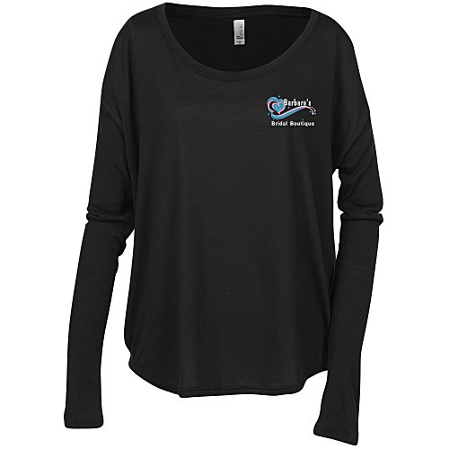 Bella+Canvas Flowy LS Shirt - Embroidered Main Image