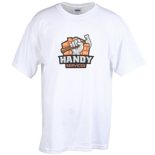 Gildan 5.5 oz. DryBlend 50/50 T-Shirt - Full Color - White Main Image