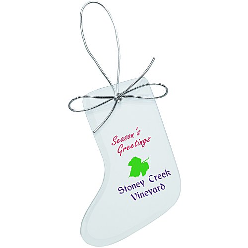 Jade Crystal Ornament - Stocking - Full Color Main Image