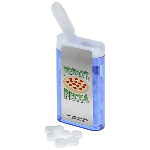 Flip Top Dispenser with Sugar-Free Mints - Metallic Label Main Image