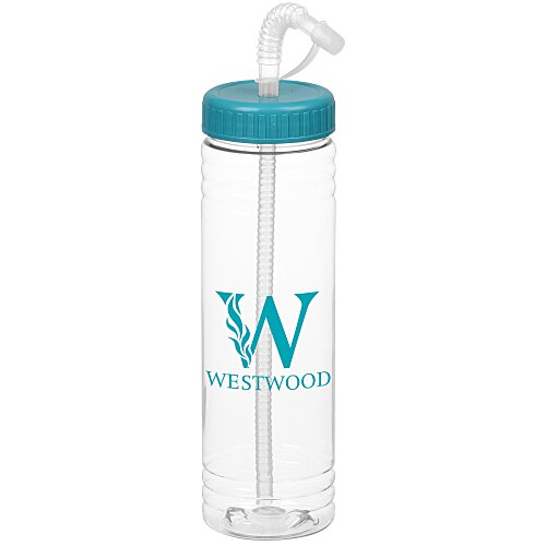 Clear Impact Halcyon Water Bottle with Straw Lid - 24 oz. Main Image