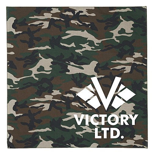 Camo Bandana - 22" x 22" Main Image