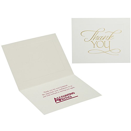 Golden Gratitude Thank You Greeting Card Main Image