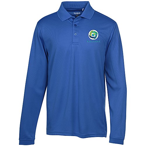 Ice Performance Pique Long Sleeve Polo - Men's - Embroidered Main Image