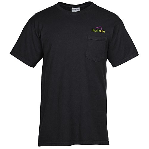 ComfortWash Garment-Dyed Pocket Tee - Embroidered Main Image
