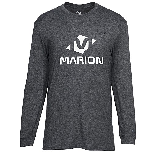 Badger Sport Tri-Blend Performance LS T-Shirt - Men's - Screen Main Image